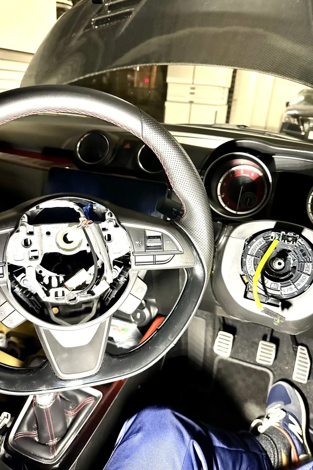 WORKS BELLステアリングスイッチ移設キットでハンドル交換取り付け方法 - 画像12