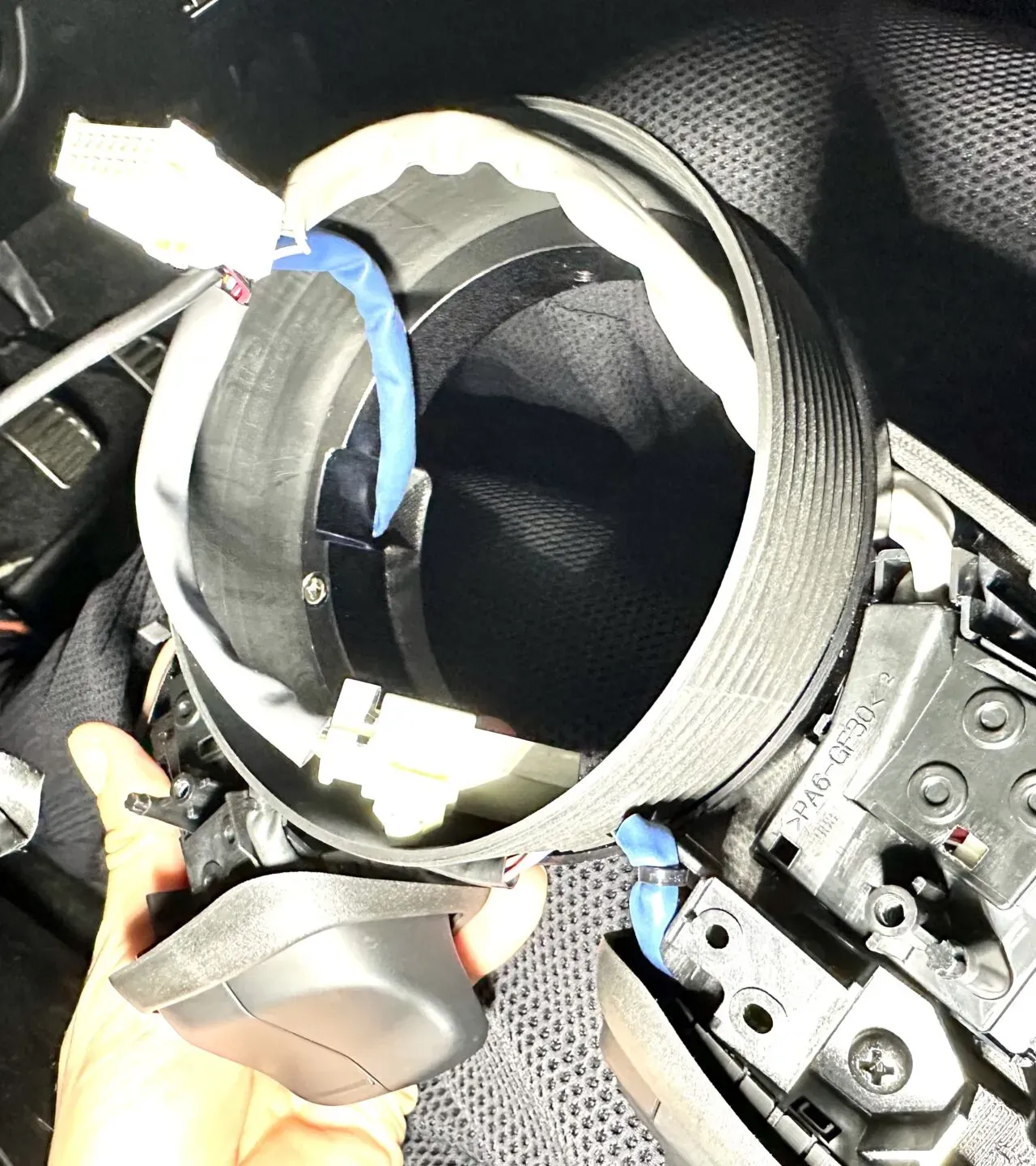 WORKS BELLステアリングスイッチ移設キットでハンドル交換取り付け方法 - 画像25