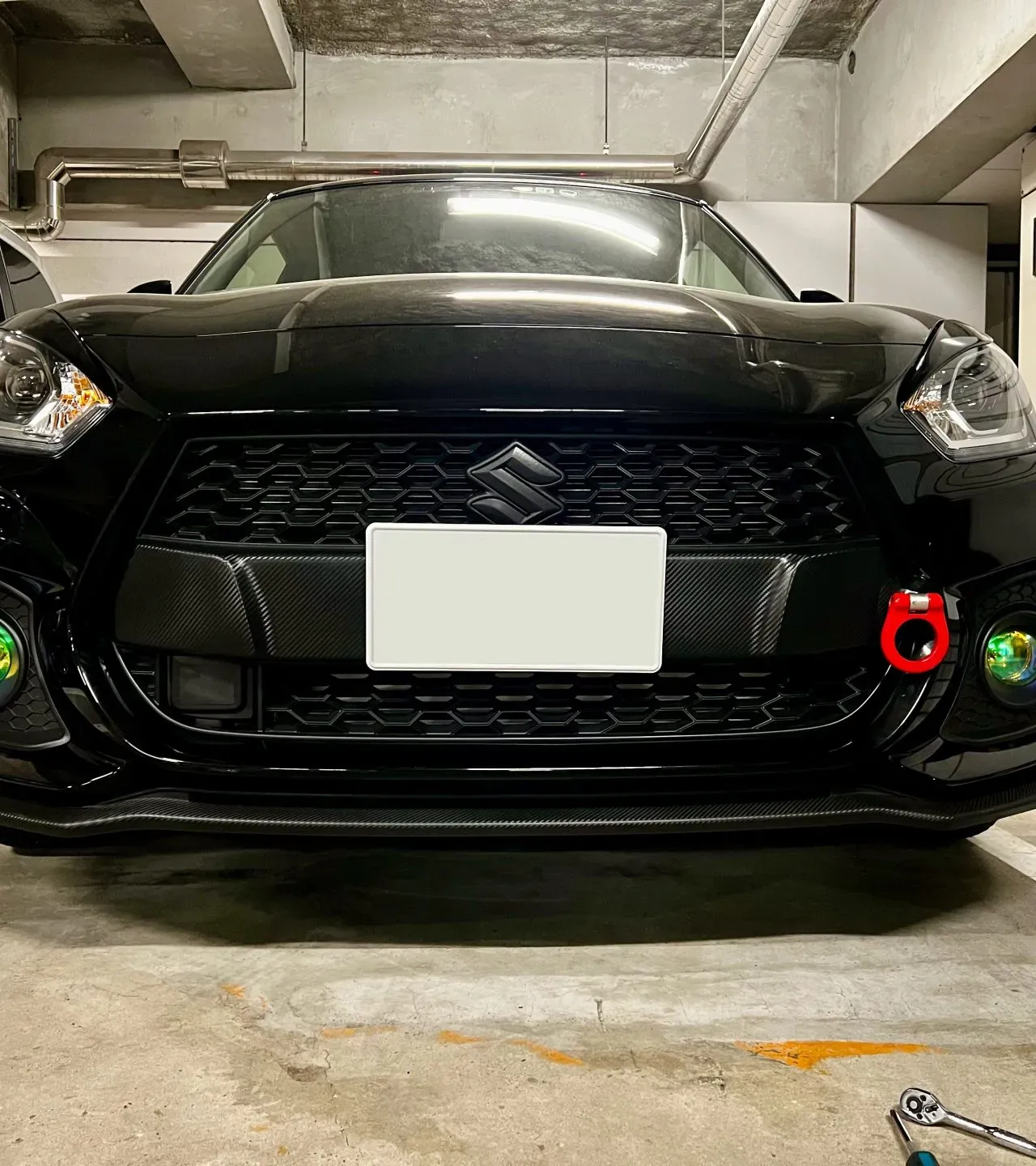 ナンバープレート位置を上げてインタークーラーへの風量アップ - 画像11