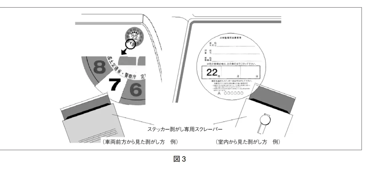 「点検整備済ステッカー」は剥がしてOK邪魔なシールの外し方 - 画像4