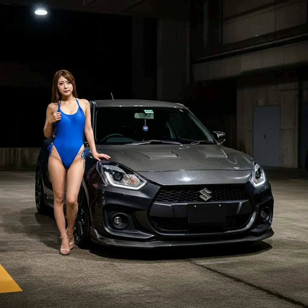 ImageFXでAI画像生成キャンギャルと愛車の合成写真を作ってみた - 画像4