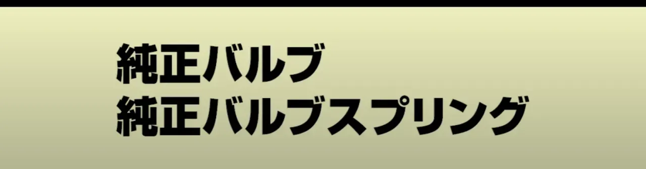 純正バルブ、純正バルブスプリング