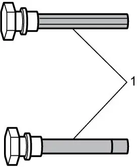 リヤのスライドピンのグリス塗布箇所を示した図